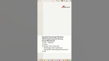 How do I turn off backstage in Excel? - Excel Tips and Tricks