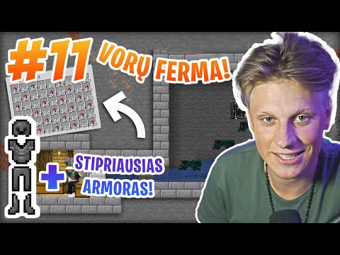 CAVE SPIDER FERMA ir GERIAUSIAS ARMOR'AS MINECRAFT'E! | Survival #11