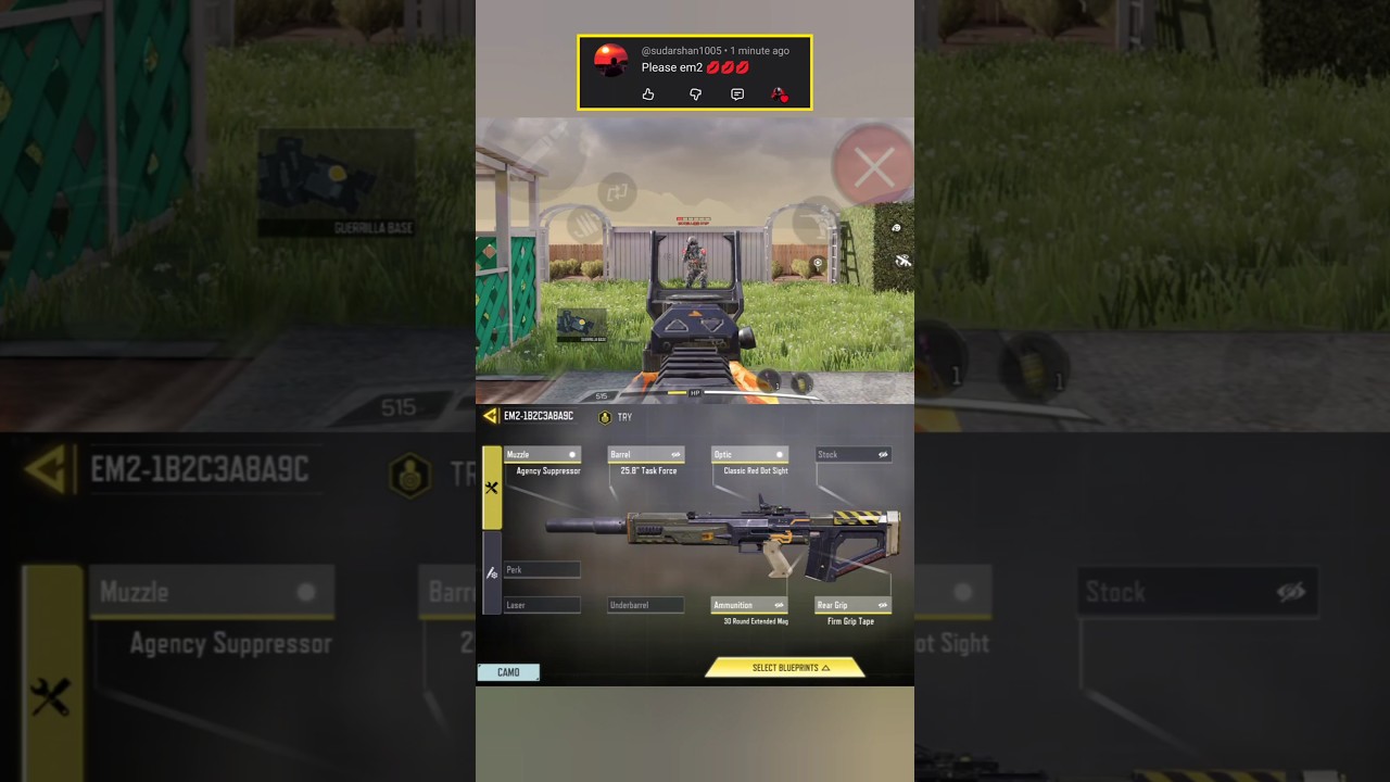 Best EM2 Agressive Build (EM2-1B2C3A8A9C) - COD Mobile 2025