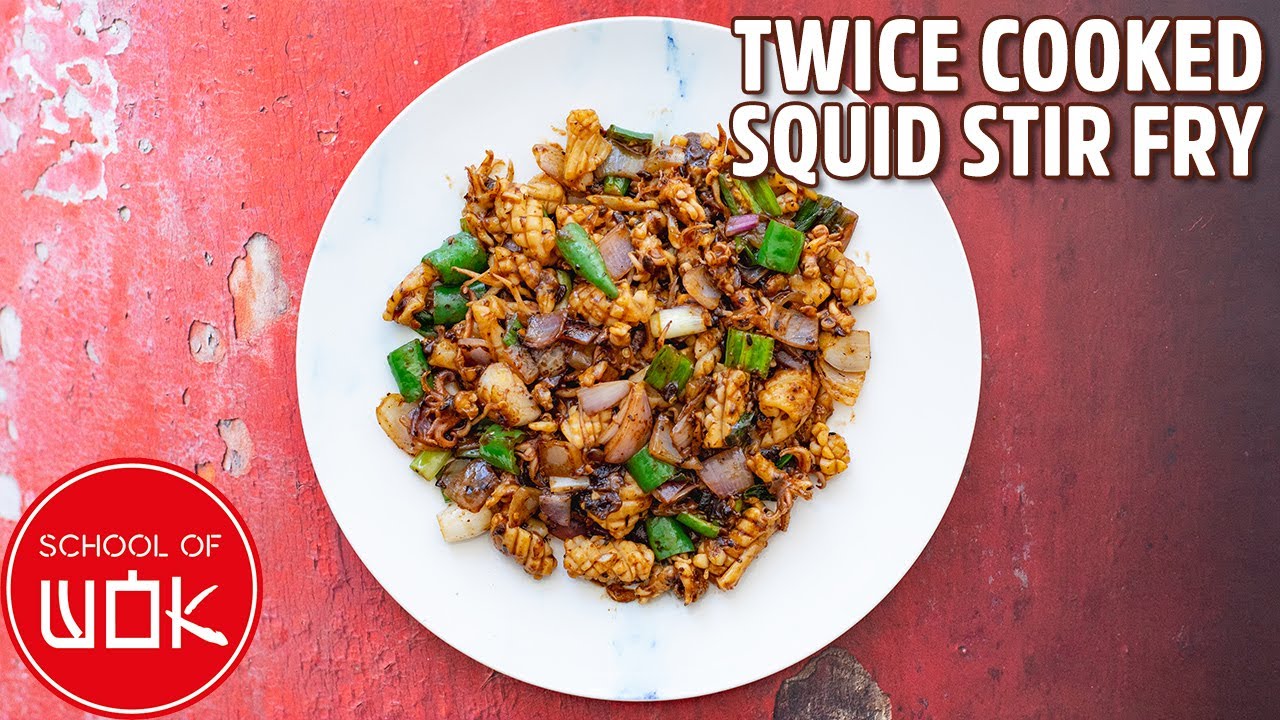 Succulent Double Cooked Squid Recipe! - YouTube