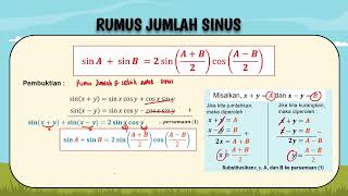 Membuktikan Rumus Jumlah-Selisih Sinus & Cosinus (Sum to Product Formulas of Sine and Cosine)