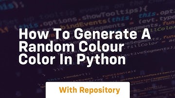 How to generate a random colour color in python