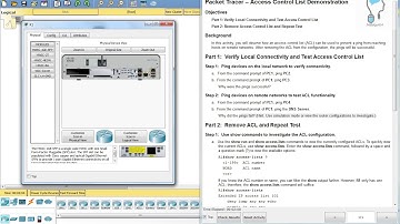 9.1.1.6 Packet Tracer- ACL Demonstration
