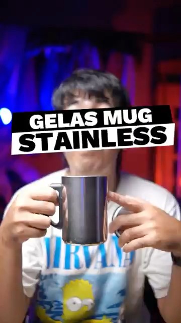 Link di Bio No.81 Gelas buat kerja & santai? Ini dia! Mug Stainless 500ml. Bisa buat panas & dingin.