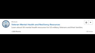 Veteran Mental Health and Resiliency Resources [Salesforce Trailhead Answers] screenshot 3