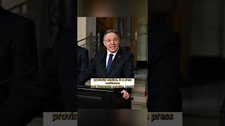 Quebec Premier François Legault has announced he is stepping down!
