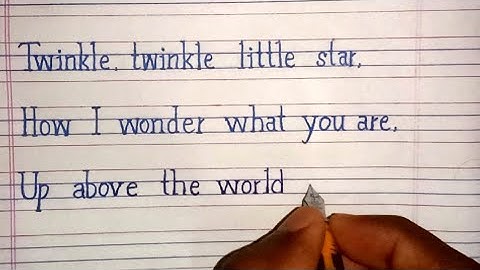Twinkle twinkle little star|| poem ||neat and clean handwriting ||english handwriting ||