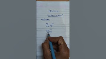 Learn to evaluate questions based on logarithms /class 9 icse #shorts #maths #logarithm #class9math