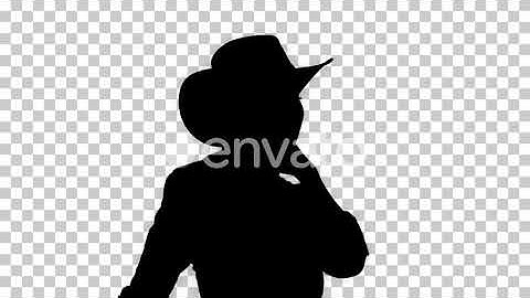Silhouette cowgirl dancing, Alpha Channel | Motion Graphics - Envato elements