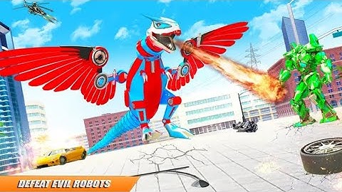 Flying dino transform robot dinosaur robot games android gameplay