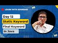 What is static keyword in java | Static keyword in java | Learn java in English