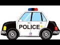 How to draw a police car l Step by Step Colouring l Easy Police car drawing 