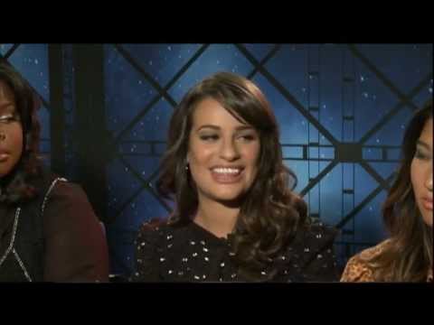 GLEE Interviews with Lea Michele, Dianna Agron, He...