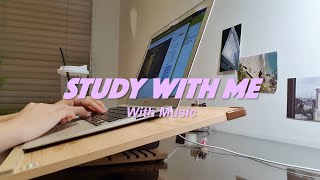 study with me (50 min) | with calm music 🎵| real time | seoul