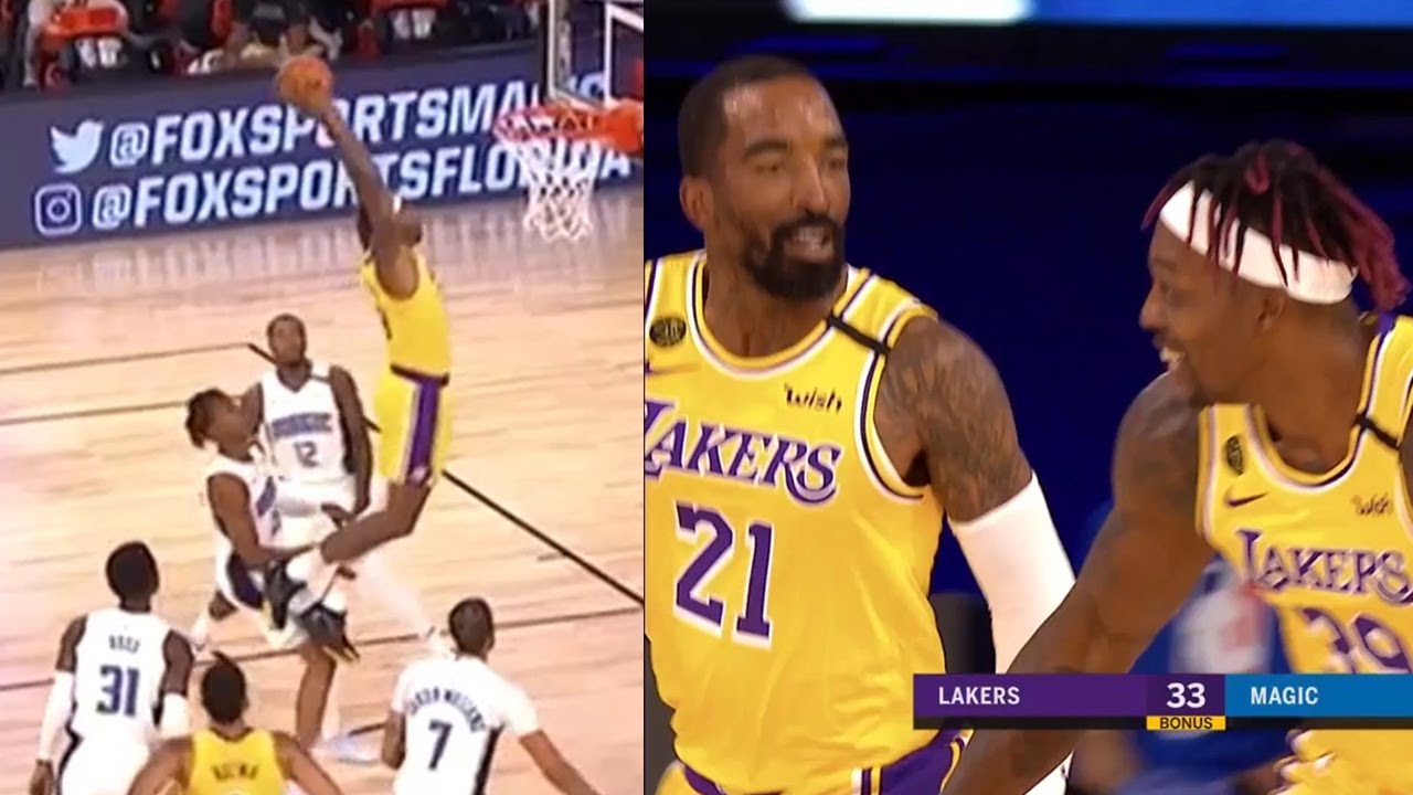 JR Smith alley oop to Dwight Howard | Magic vs Lakers - Scrimmage ...