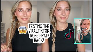 TESTING THE VIRAL TIKTOK ROPE BRAID HACK!! YOU HAVE TO TRY THIS! SHORT, MEDIUM, & LONG HAIR!