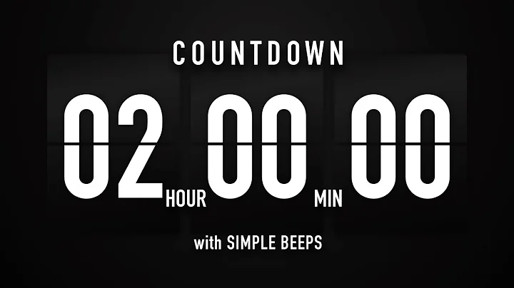 2 Hour Countdown Timer 🕙 Flip Clock with Simple Beeps 🔊🖤