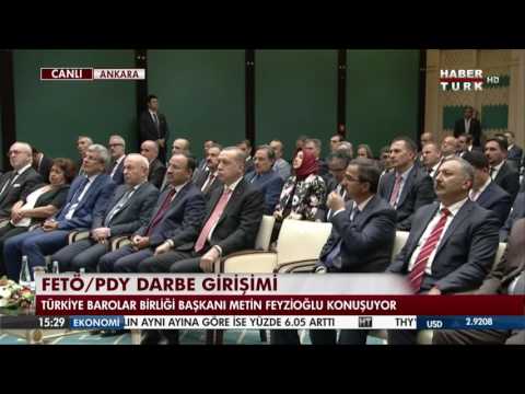 TBB Başkanı Av. Prof. Dr. Metin Feyzioğlu'nun, Cumhurbaşkanı ziyaretinde yaptığı konuşma