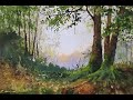 How to paint tree in watercolor