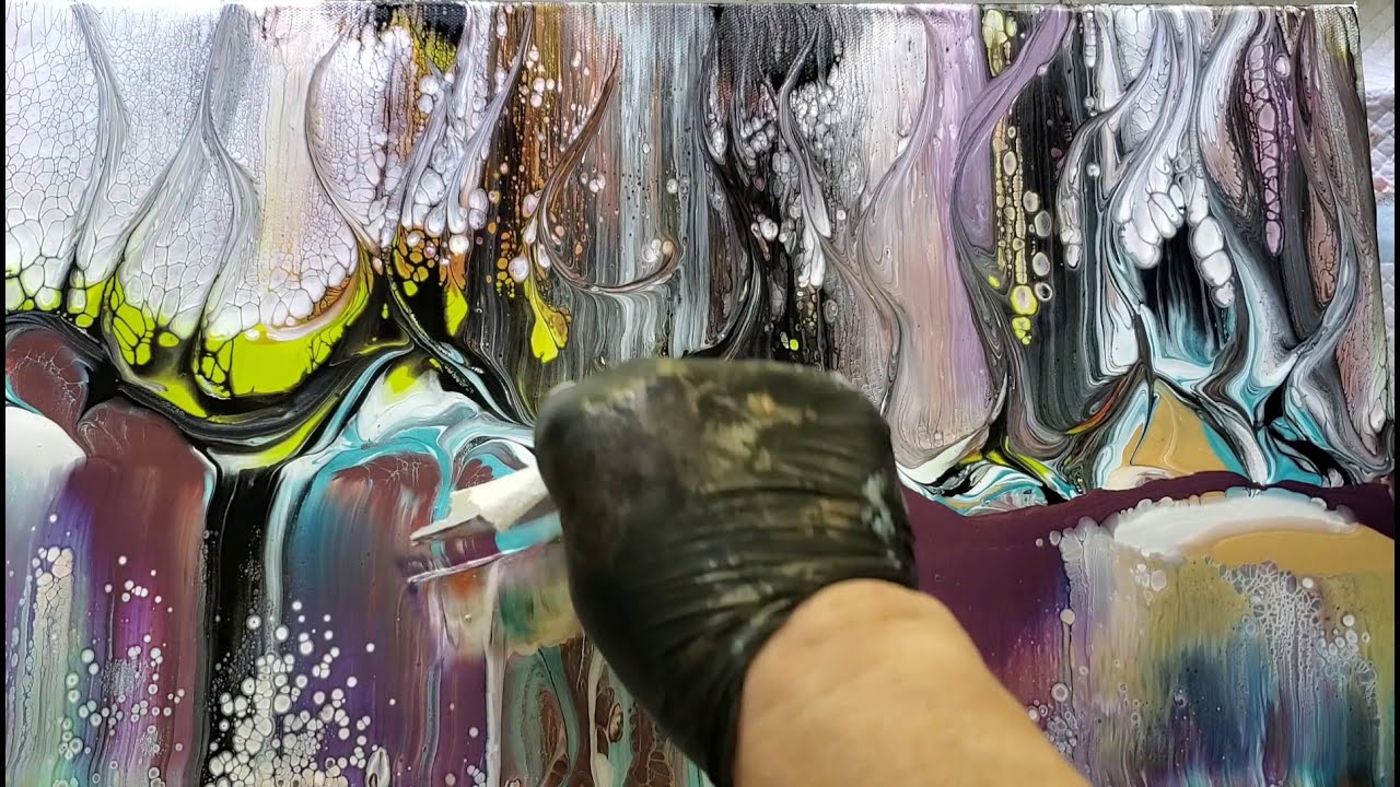 SWIPE technique ACRYLIC PAINT POURING! YouTube