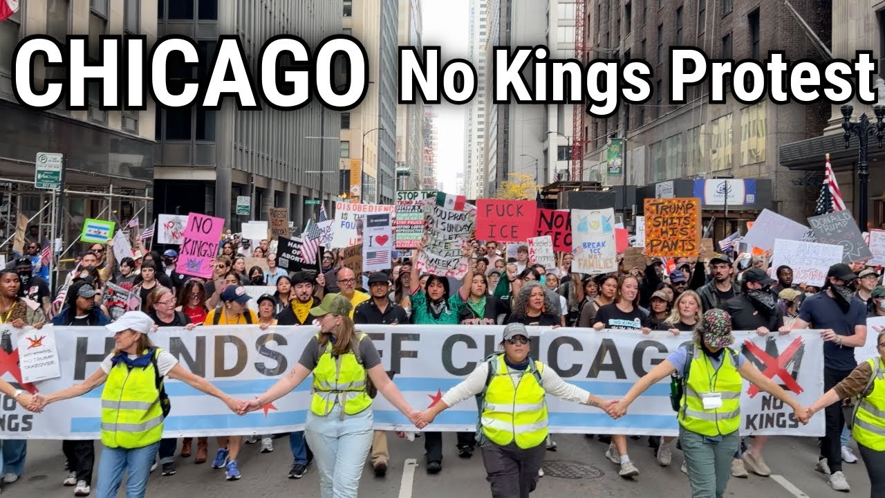 "No Kings" Protest In Chicago On Saturday | October 18, 2025 | 4K