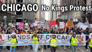 Chicago 'NO KINGS' Massive Protest On Saturday | October 18, 2025 | 4K