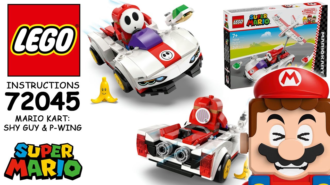 LEGO Instructions: 72045 Mario Kart: Shy Guy & P-Wing | LEGO Super