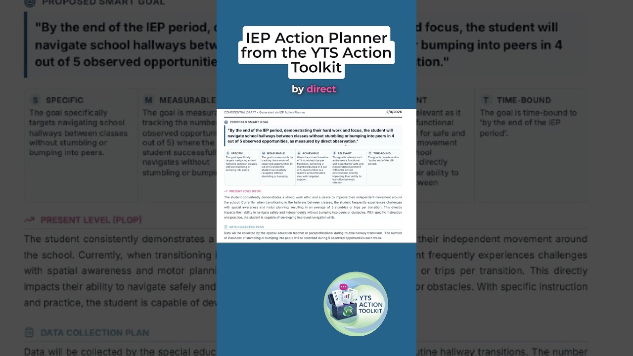 Пример использования набора инструментов YTS Action Toolkit PT