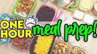 ⏱️I meal prepped a WEEK of lunches in just ONE HOUR!