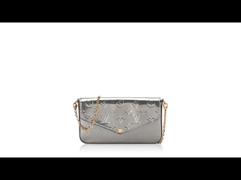 Louis Vuitton Monogram Vernis Pochette Felicie Gris Metal Louis Vuitton Monogram Vernis Pochette Felicie Gris Metal