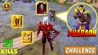 😱 OMG !! MAX PHARAOH X-SUIT WITH MYTHIC CAR SKIN CHALLENGED ME \& MY NEW ULTIMATE SET IN BGMI\/PUBGM