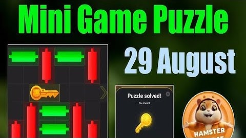 29 August Hamster Combat Mini Game solved // Hamster Combat....