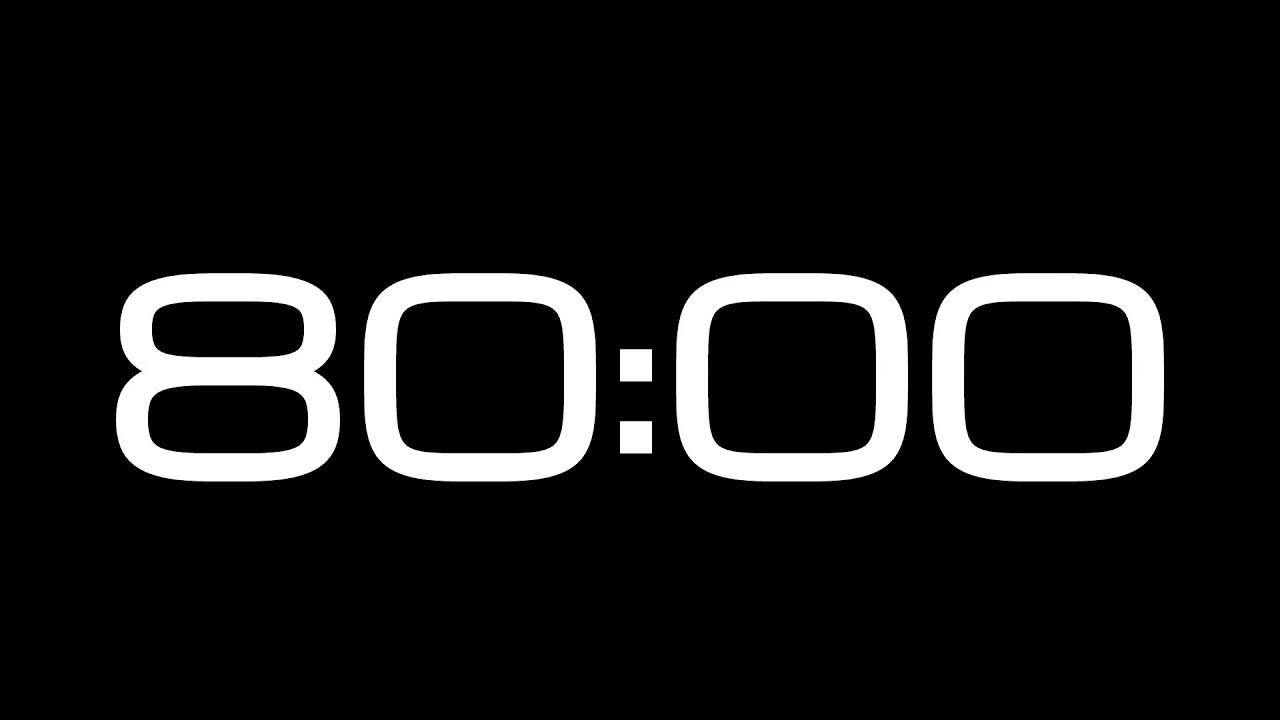 80 Minute Countdown Timer / NO SOUND - YouTube