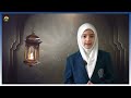 A student of grade 5 sharing her views regarding the blissful Ramadan.