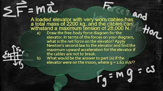 Physics Problem Solver - Force and Interactions F=ma Newtons Laws- Tension on Elevator Cables