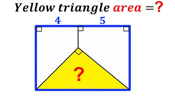 Can you calculate area of the Yellow Triangle? | (Rectangle) | #math #maths | #geometry