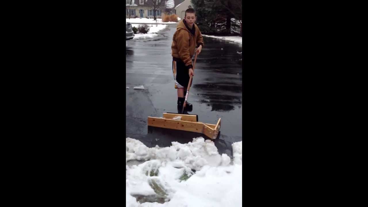 Homemade snowpusher YouTube