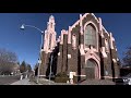 DOWNTOWN FLAGSTAFF AZ NAU UNIVERSITY ROUTE 66  STUDENTS SHOPS BREWERIES SAN FRANCISCO PEAKS COLD!