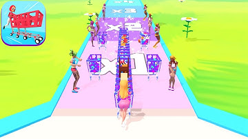 CART PUSHER! game MAX SCORE GAME 👗🌈👰 Gameplay All Levels Walkthrough iOS Android New Game 3D Relax
