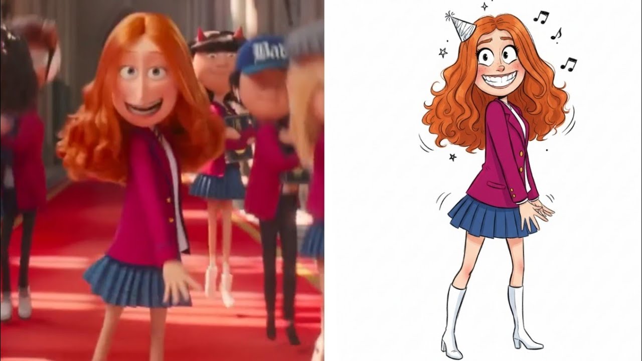 Despicable Me 4 | Funny Drawing Meme 😆 | Gru & Maxine Sing Everybody Wants to Rule Meme Video 