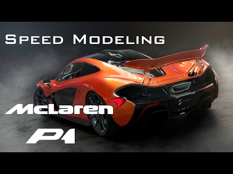3D Timelapse - McLaren P1 Speed Modeling Autodesk Maya