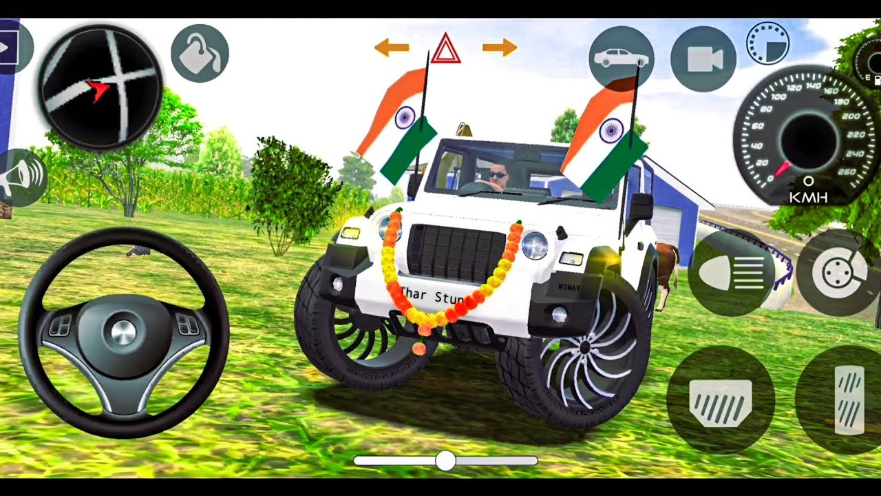 Modified Mahindra Thar😈Games:India White Thar (Gadi Wala Games) Car Game Android Game - #2026