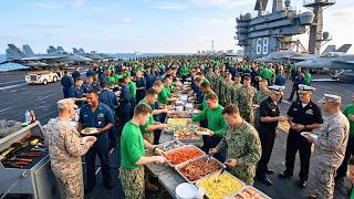 How 5,000 Sailors EAT, SLEEP & SHOWER on MASSIVE Aircraft Carrier