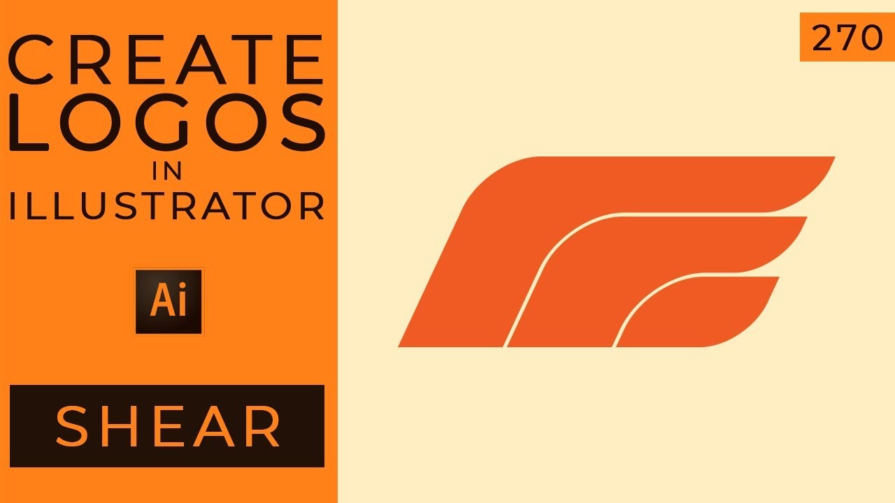 Logo Design with Illustrator using the Shear Tool - YouTube