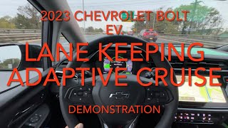 2023 Chevrolet bolt ev lane keeping assist and adaptive cruise control demonstration