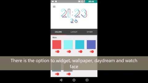 Two applications for android clock widgets with good design. Based on Google IO