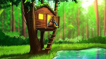 I Built a Hidden solo treehouse in Official Rust...