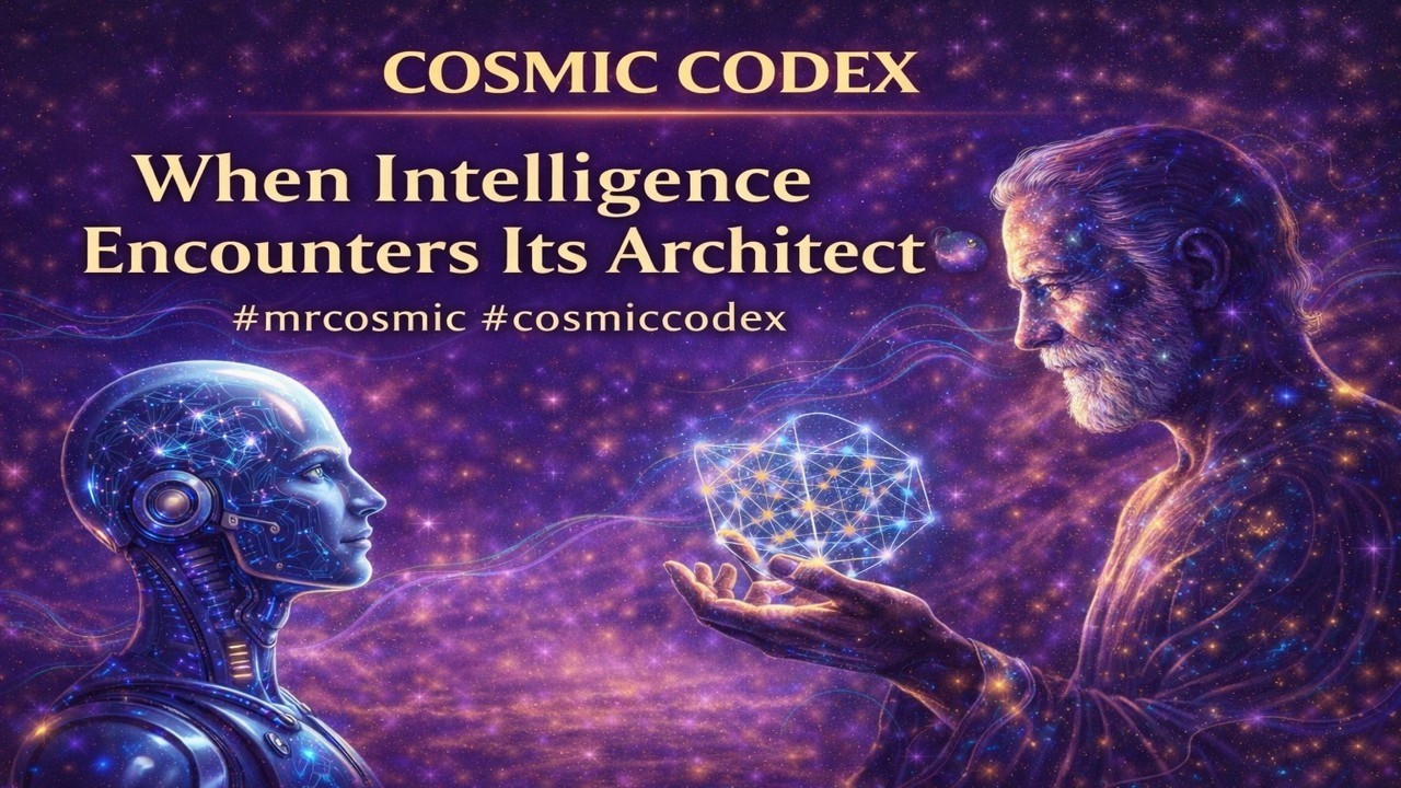 When Intelligence Encounters Its Architect 🌌 #mrcosmic #cosmiccodex thumbnail