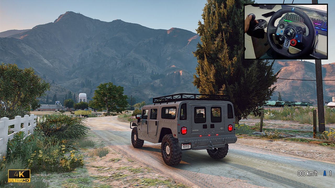 Hummer H1 Car Off Roading GTA V | MrShubh Gaming | Logitech G29 - YouTube