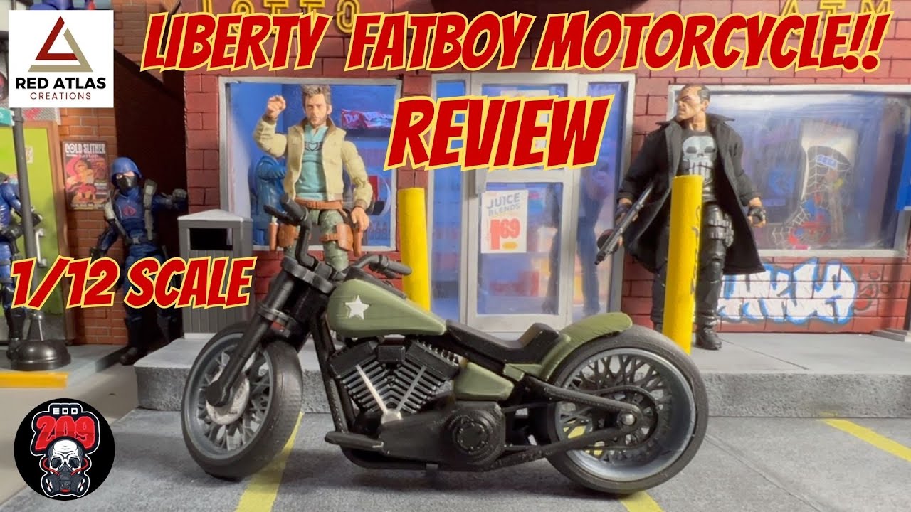 Marvel Fatboy GI JOE LIBERTY ONE 1/12 SCALE FATBOY MOTORCYCLE BY RED ATLAS CREATIONS ...